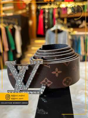 کمربند عرض 3.5 سانت طرح لویی ویتون